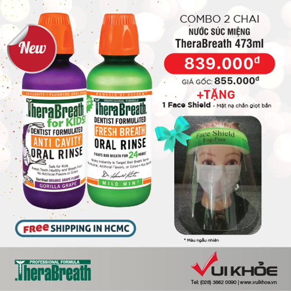 Sản phẩm TheraBreath for Kids - Anti Cavity Oral Rinse (combo 2 chai)