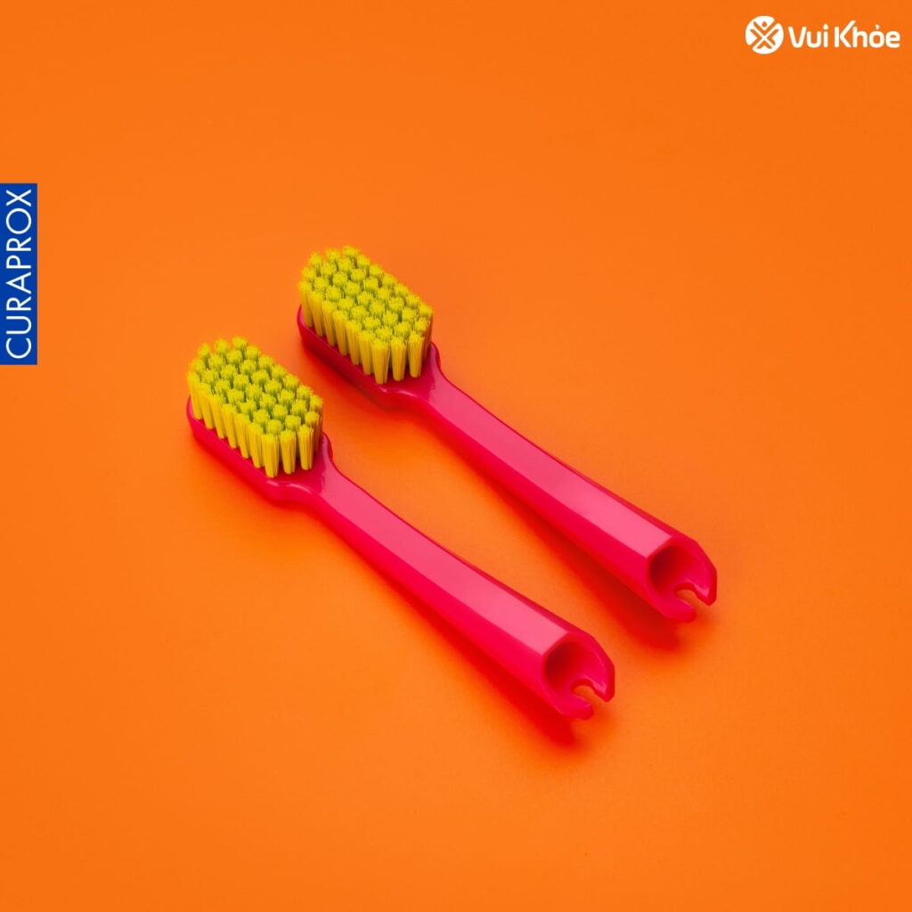 Bộ 2 đầu thay cho bàn chải răng Curaprox CS 5460 Travel Set Hồng