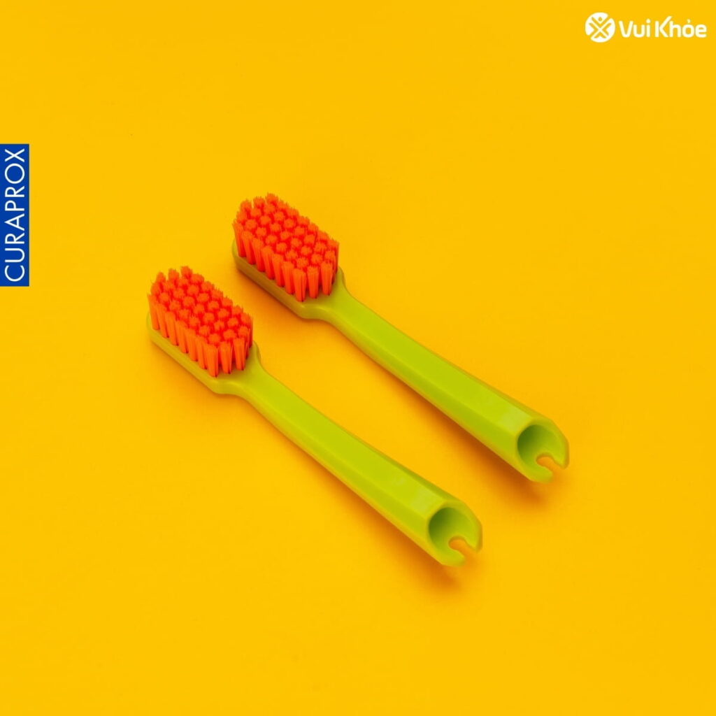 Bộ 2 đầu thay cho bàn chải răng Curaprox CS 5460 Travel Set xanh lá