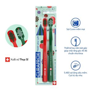 Bộ 2 bàn chải Curaprox CS 5460 Ultra Soft Giáng Sinh 2025 | Phiên bản đặc biệt