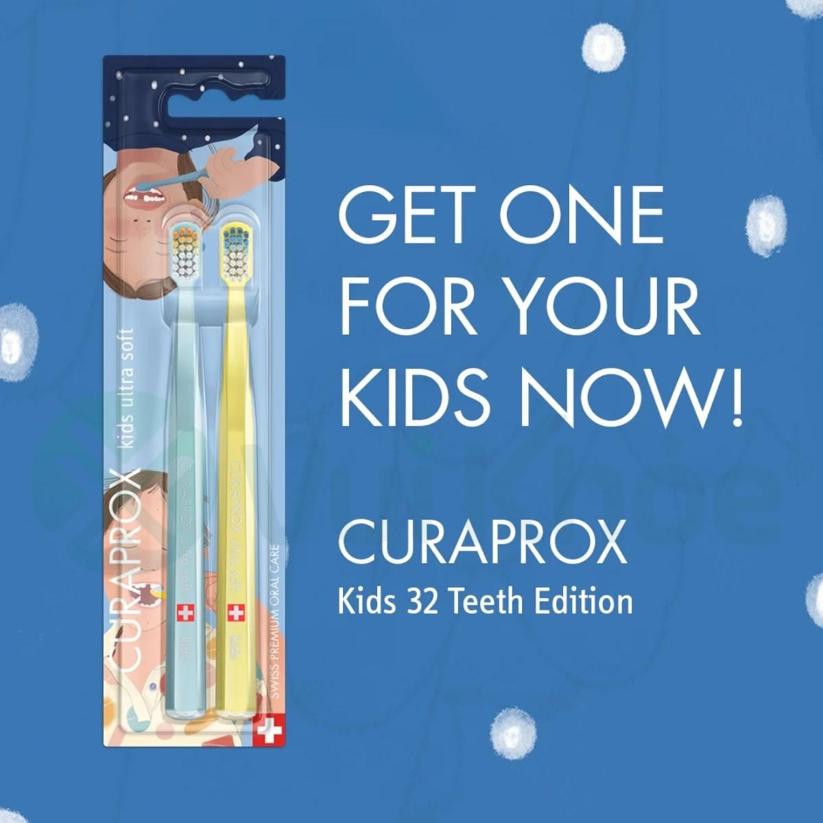 [LIMITED EDTION] Bàn chải Curaprox Kids 32 Teeth Edition mang màu sắc và niềm vui vào mỗi lần đánh răng của bé